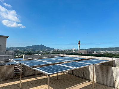 台北市内ビル屋上